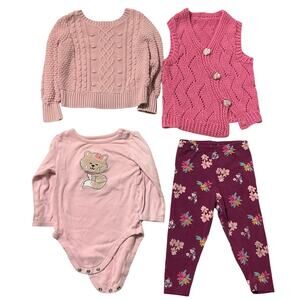 Baby Gap | Carter’s Bundle Clothes Toddler Girl 24M 3T Pink Sweater Onesie Pants